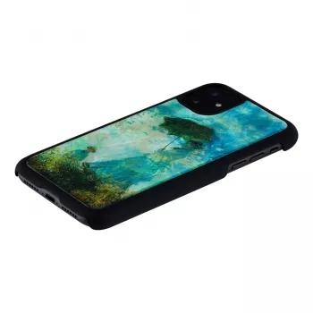 Išmaniojo telefono dėklas iKins, skirtas iPhone 11 — Juoda Camille dizainas, apsauginis dangtelis