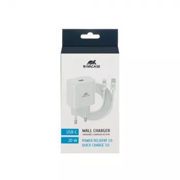 Mobiliojo įkroviklio sieninis/baltas PS4101 WD5 Rivacase