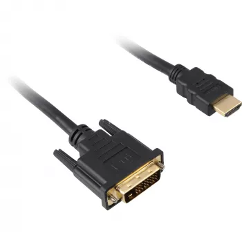 HDMI/DVI-D laidas Sharkoon 1m