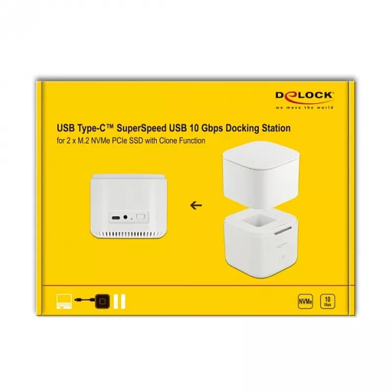 SSD korpusas DeLOCK 63331 Baltas M.2