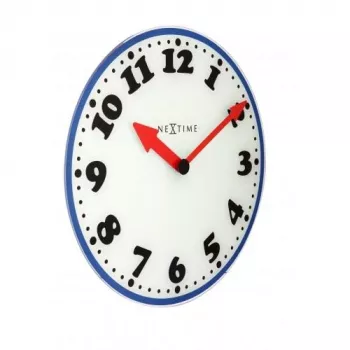 NeXtime klok 8151 Boy, Ø43 cm, Sieninis, Balta/ Mėlyna/ Juoda/ Raudona