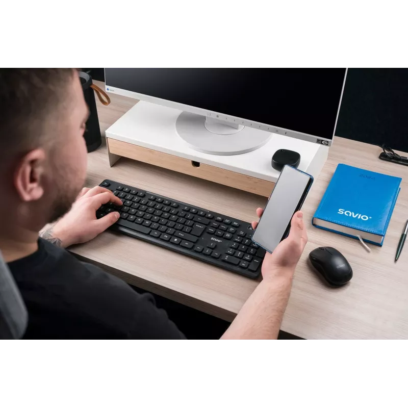 Savio KB-02 klaviatūra Namams/Biurui USB QWERTY Juoda