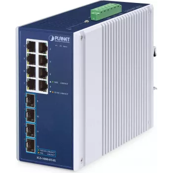 PLANET IP30 pramoninis 8 prievadų nevaldomas Gigabit Ethernet jungiklis