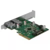 Delock PCI Express x4 plokštė su 2 išoriniais USB 3.1 Gen 2 Type-A lizdais (90298)