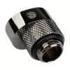 Adapteris BitsPower X-Cross G1/4 colio išorinis sriegis į G1/4 colio vidinį sriegį, 5 mm poslinkis, blizgi juoda