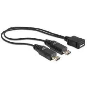 USB laidas DeLOCK 20,5 cm USB mikro-B 2 x USB mikro-B