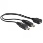 USB laidas DeLOCK 20,5 cm USB mikro-B 2 x USB mikro-B