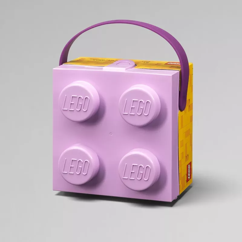 Dėžutė Room Copenhagen LEGO dėžė su rankena levandų spalvos 40240004 — plastikinis daiktadėžė LEGO ir žaislams
