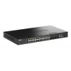 D-Link 28 prievadų „Gigabit“ sudedamas PoE+ išmanusis valdomas jungiklis su 4 x 10G SFP+ prievadais