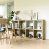 Knygų spinta Top e shop MALAX 2X4 SONOMA, Sonoma ąžuolas, 8 lentynos, 1470×300×750 mm