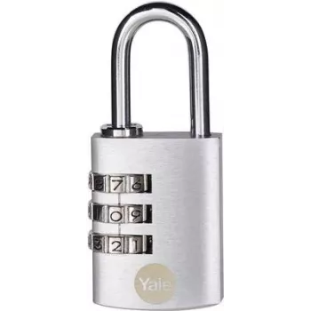 YALE Y151B/30/125/1 pakabinama spyna 30 mm sidabrinė kombinacinė spyna