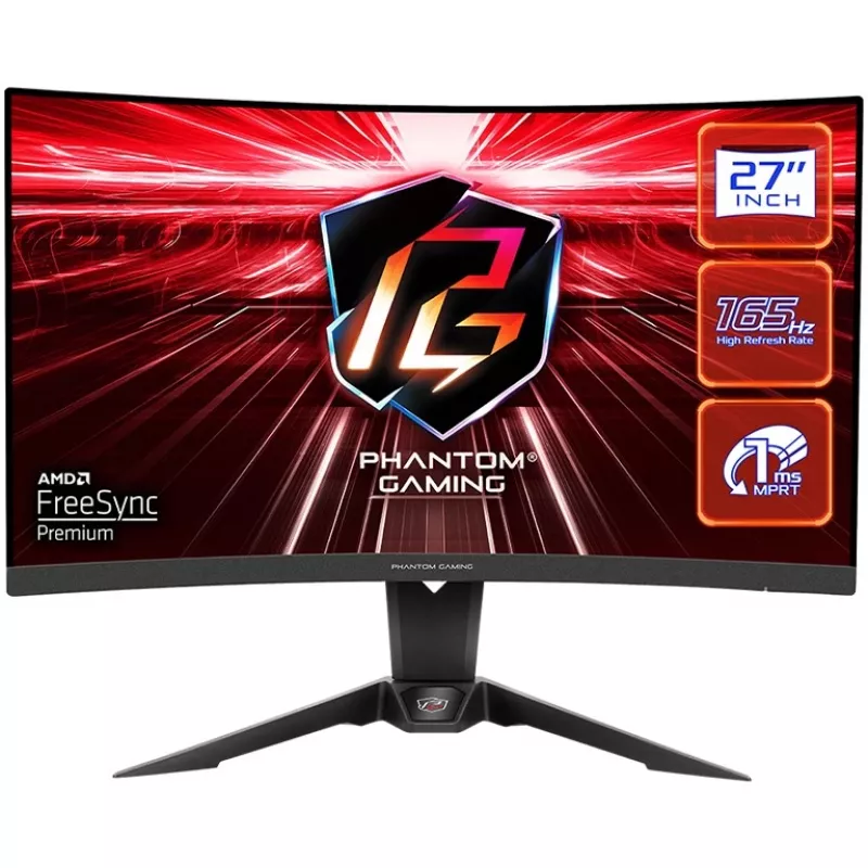 ASRock PG27Q15R2A 27 colių 2K (2560x1440) VA 165 Hz 1 ms lenktas aukščio reguliavimas garsiakalbis Freesync