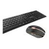 CHERRY DW 9100 plonas klaviatūra Pelė komplekte Universalus RF belaidis + Bluetooth AZERTY prancūzų juoda