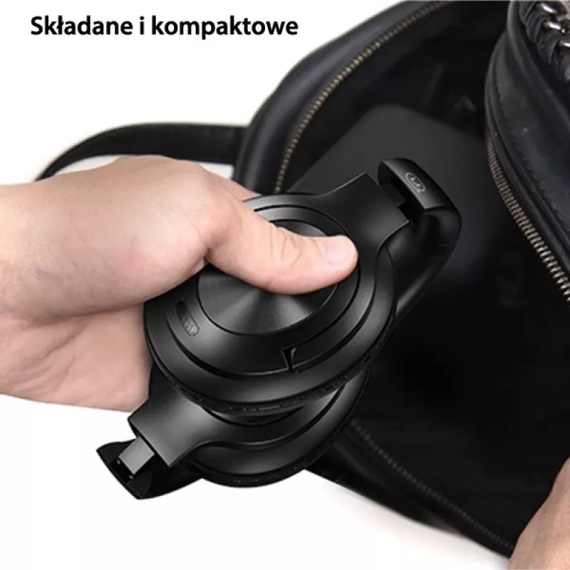 Usams ausinės Bluetooth 5.3 Uždedamos Us-yh serijos Juodos/juodos TDLYEJYS01