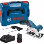 Belaidis rankinis diskinis pjūklas GKS 12V-26 Professional, 12 V (mėlyna/juoda, 2 ličio jonų baterijos 3,0 Ah, L-BOXX dėžėje)