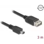 USB kabelis DeLOCK 81526 3 m Mini-USB B USB A juodas USB 2.0