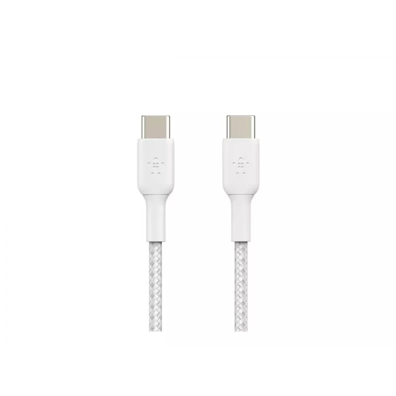 Belkin BOOST CHARGE - USB laidas - 24 kontaktų USB-C (M) į 24 kontaktų USB-C (M) - USB 2.0 - 2 m - balta