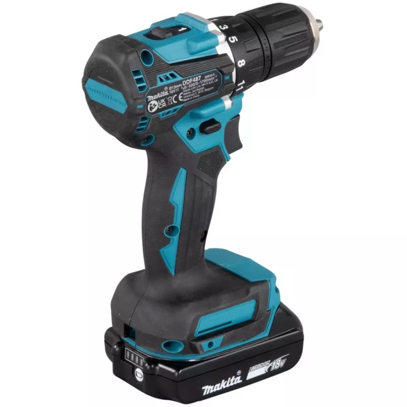 Makita DDF487RAJ elektrinis suktuvas / smūginis suktuvas 1700 RPM Juoda, Žalia