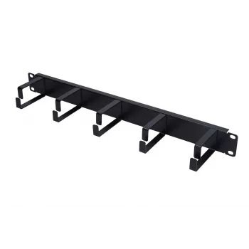 Kabelių valdymo skydelis Extralink Extralink kabelis organizer 1U juodas