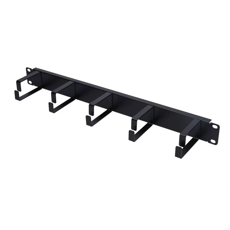 Kabelių valdymo skydelis Extralink Extralink kabelis organizer 1U juodas