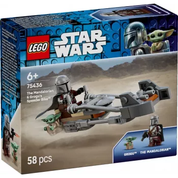 LEGO STAR WARS 75436 Mandaloriečio ir Grogu greitaeigis motociklas