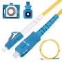 Extralink šviesolaidinis pataisinis kabelis LC/UPC į SC/UPC, vienmodis G.652D, simpleksinis, 3 mm apvalkalas, 2 m