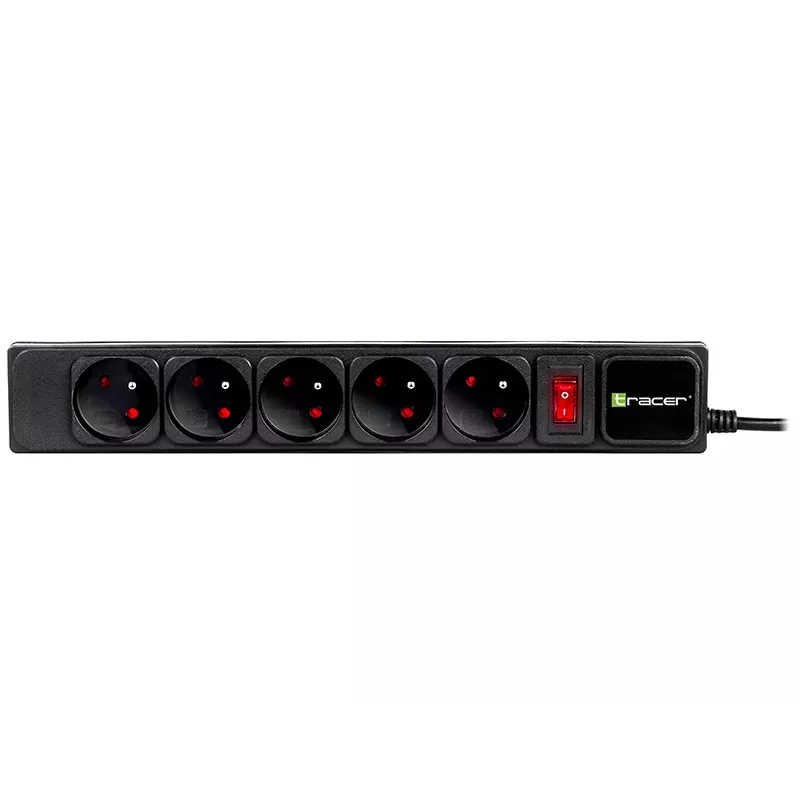 Apsauginis lizdas TRACER PowerGear Tracer 47138 5 m Juodas maitinimo lizdų blokas su 5 m kabeliu