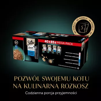 SHEBA Sauce Collection Fish flavors collection - šlapias kačių maistas - 40x85 g