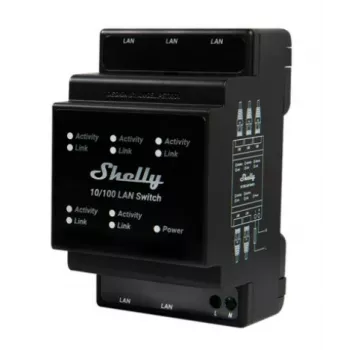 Išmanusis jungiklis Shelly LAN Switch juodas AC 110-240V 1W