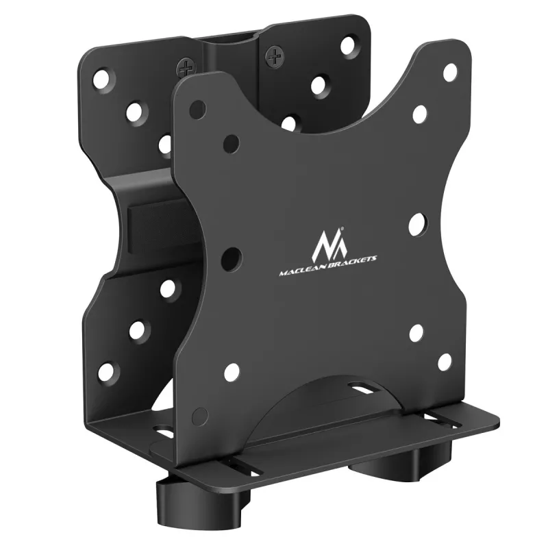 Mini kompiuterio laikiklis MACLEAN MC-115B — kompaktiškas reguliuojamo aukščio stovas mažiems PC korpusams