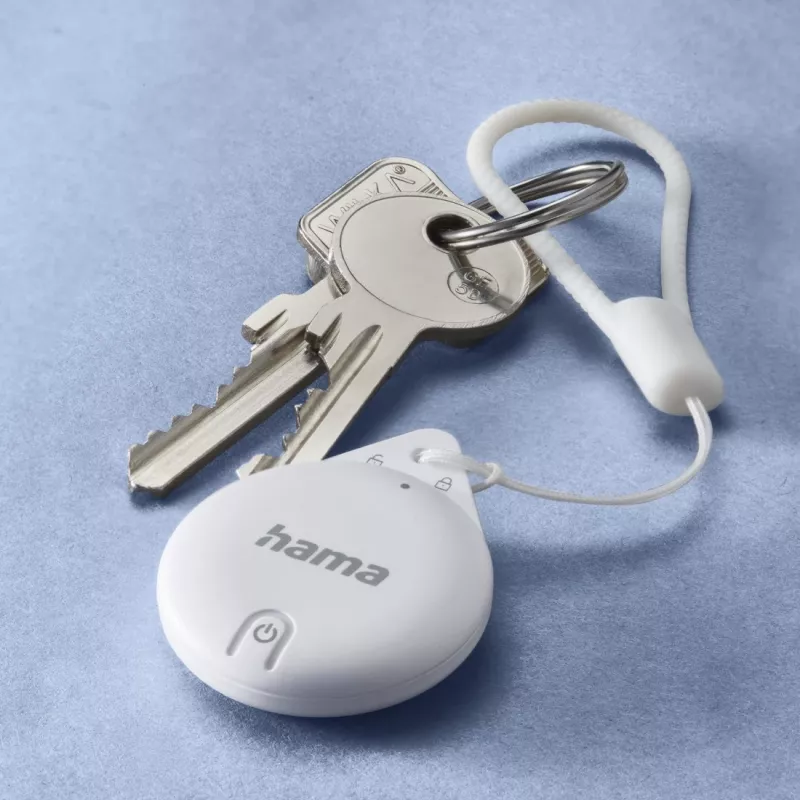 HAMA Item Finder 00185815 Bluetooth, skirtas „Apple Find My“ programėlei, baltas – seklys asmeniniams daiktams rasti