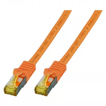 EFB-Elektronik RJ45 komutacinis kabelis Cat.6A S/FTP LSZHCat.7 neapdorotas kabelis oranžinis 1,5m Gamintojas: EFB Elektronik (MK7001.1,5O)