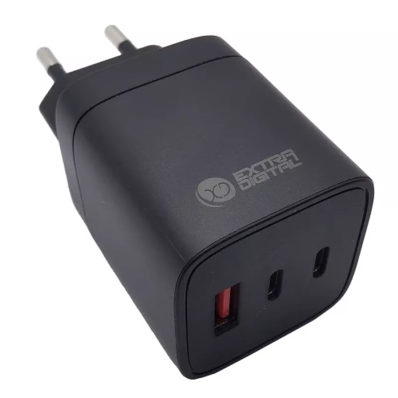 Kroviklis EXTRA DIGITAL GaN 2x USB Type-C, USB Type-A: 65 W, PPS