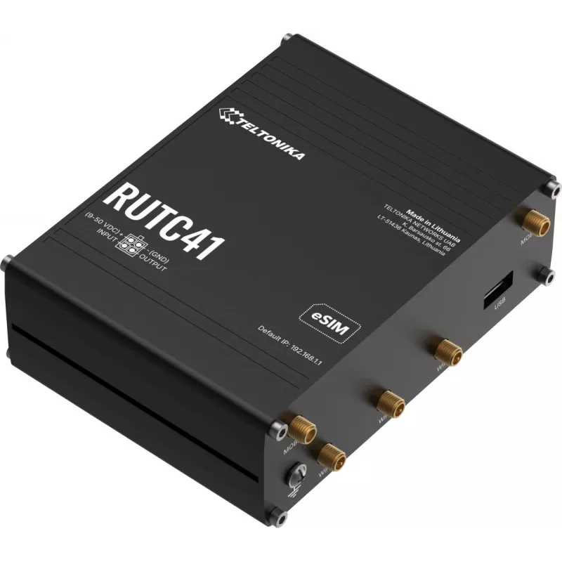 Maršrutizatorius TELTONIKA RUTC41 4G LTE EDGE, pramoninis mobilusis maršrutizatorius RUTC41000000