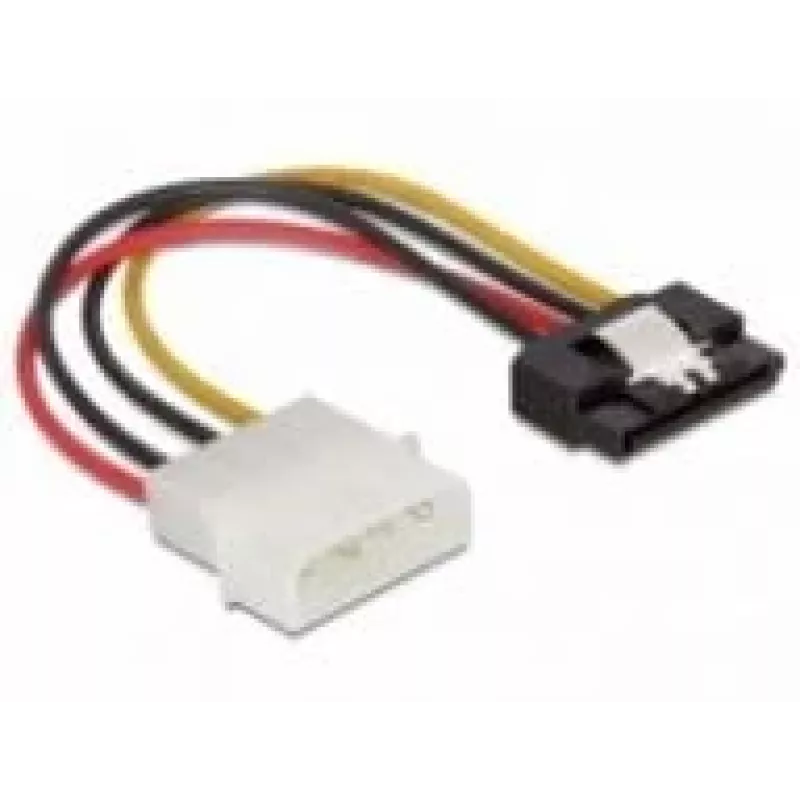SATA HDD laidas DeLOCK 60120 4 kontaktų kištukas su metaliniu spaustuku, tiesus, 0,12 m