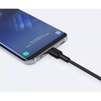 USB-C į USB-A laidas Aukey CB-CA2, nailonu pintas, greitasis įkrovimas 3 A, 1 m