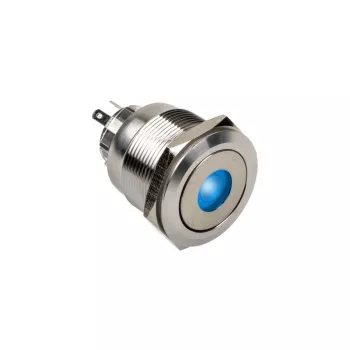 DimasTech vandalams atsparus jungiklis / mygtukas 25 mm Sidabrinėline Dot RGB PD212