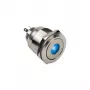DimasTech vandalams atsparus jungiklis / mygtukas 25 mm Sidabrinėline Dot RGB PD212