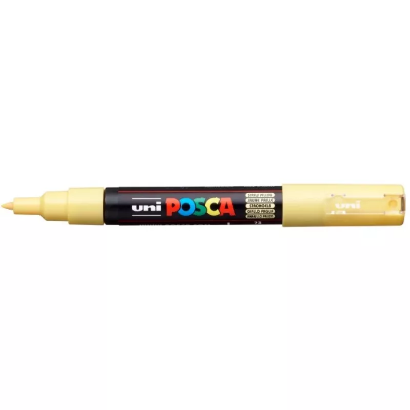 Marker Uni POSCA PC-1MC — šiaudų geltonumo smulkus antgalis, 1 pakuotė