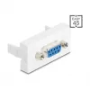 Sieninė VGA jungtis DELOCK 81556, kištukinė–kištukinė, balta, ABS, 45×22,5×17,4 mm