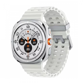 Samsung Galaxy Watch Ultra 3,81 cm (1,5 colio) AMOLED 47 mm skaitmeninis 480 x 480 pikselių jutiklinis ekranas 4G titano, baltos spalvos belaidis internetas GPS (palydovinis)
