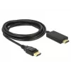 Vaizdo kabelio adapteris DeLOCK 85318 DisplayPort į HDMI 3m Juodas