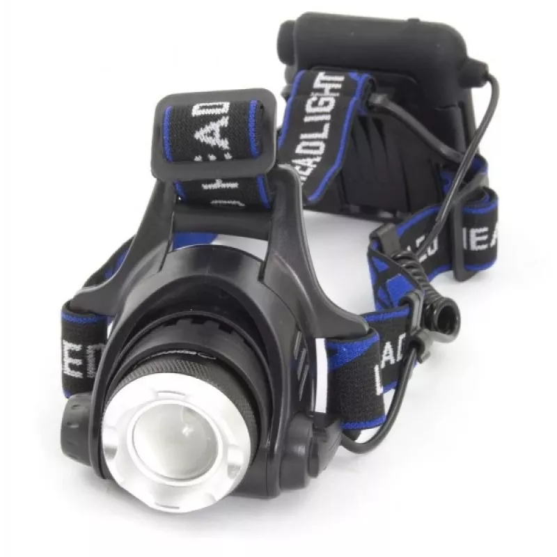 Galvos juostos žibintuvėlis ESPERANZA EOT005 — LED Cree T6, 3 W, 600 lm, AA x2, aliuminio korpusas, atsparus vandeniui, atsparus smūgiams, reguliuojama galvos juosta