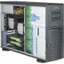 Super Micro Supermicro SC743 AC-1K26B-SQ - Bokštinis - 4U - išplėstinis ATX - SAS - karšto keitimo 1200 vatų - juoda - USB (CSE-743AC-1K26B-SQ)