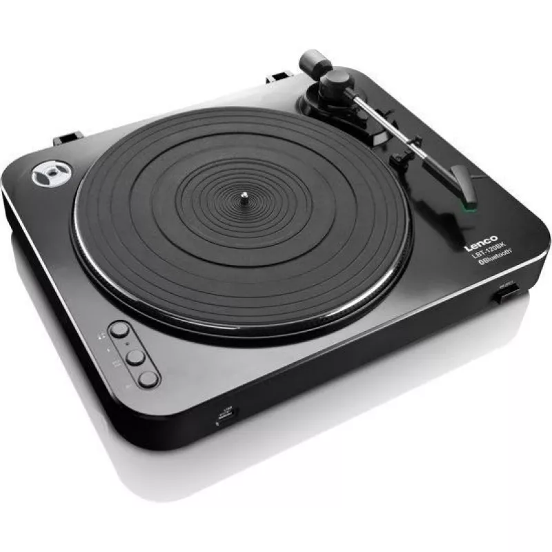 Belt-drive audio turntable Lenco LBT-120BK Juoda Semi Automatic