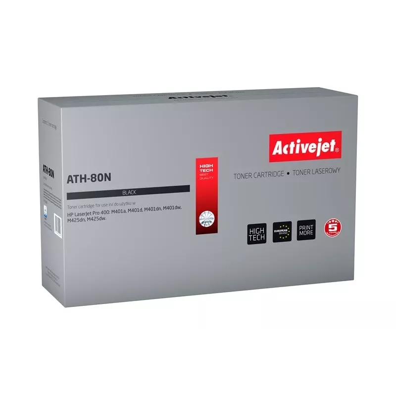 Activejet ATH-80N Toneris (pakaitalas HP 80A CF280A; Supreme; 3500 puslapių; juoda)