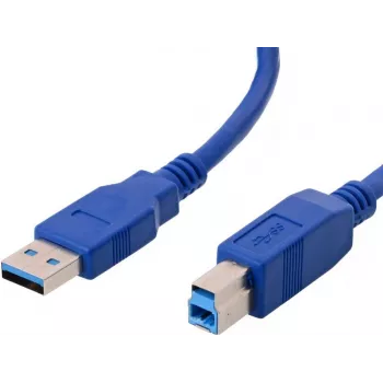 USB laidas Helos 014681 USB 3.2 Gen 1 1m USB A USB B mėlynas