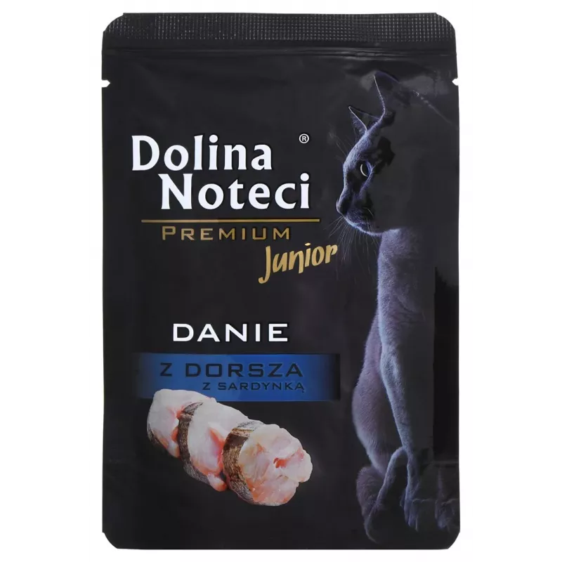 Dolina Noteci Premium menkės ir sardinių patiekalas - šlapias maistas kačiukams - 85 g