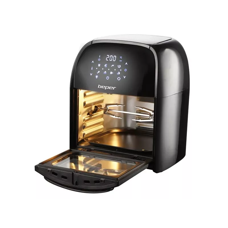 Karšto oro gruzdintuvė Beper P101FRI012 12 L 1800 W juoda