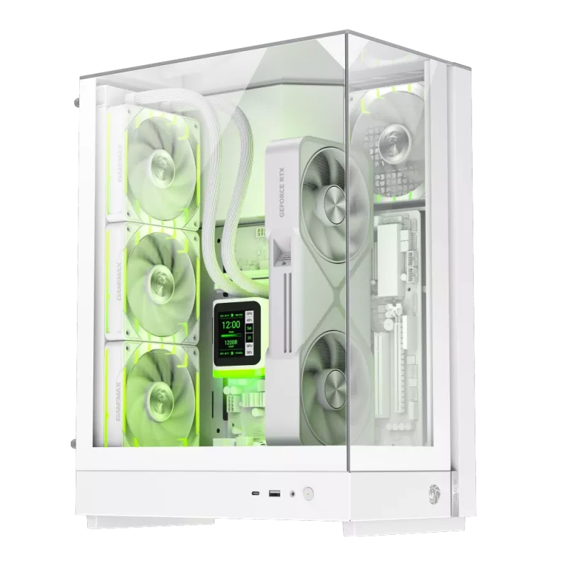 Gamemax Case | T20 WH | White | M-ATX | Power supply included No